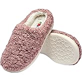 Fruit of the Loom Women's Berber Slippers - Fuzzy Memory Foam, Lightweight Clog, Indoor/Outdoor, Zapatillas de Mujer