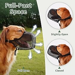 Mayerzon Dog Muzzle, Patented Mesh Muzzle with