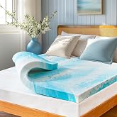 Marsail 3-inch Queen Memory Foam Mattress Topper, Gel Infused Cooling, Soft for Sleeper Sofa, RV, Camper, Made with CertiPUR-