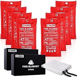 CHMI Emergency Fire Blanket - 8 Pack