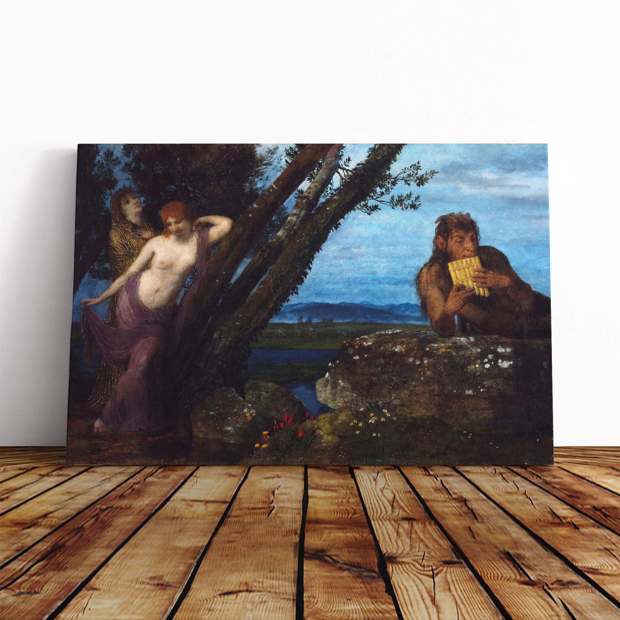 Arnold Bocklin Spring Evening Canvas Print | Gallery Wrapped 30mm Frame Wall Art | 20x14 inches | Ready to Hang | Modern Landscape Picture | Living Room Bedroom Lounge Office