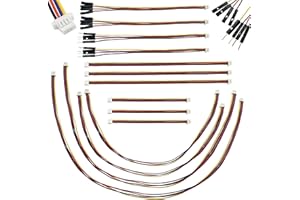 Hiteuoms Dupont Connector Kit I2C Qwiic Cable Kit Stemma QT Wire for SparkFun Development Boards Sensor Board Breakout Breadboard 4 Pin Sh1.0 Connector 14PCS