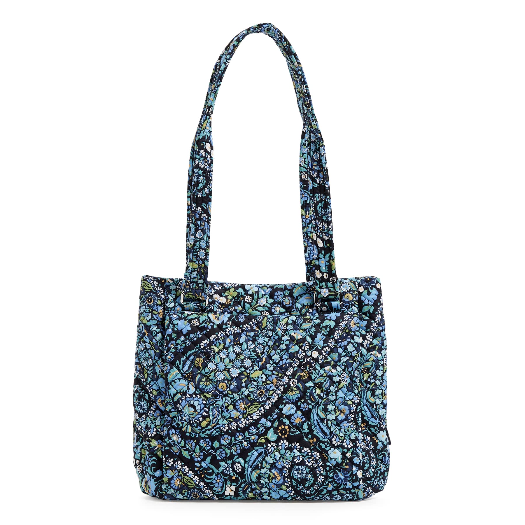 Vera Bradley Women’s Cotton Multi-Compartment Shoulder Satchel Purse, Dreamer Paisley – Recycled Cotton, One Size