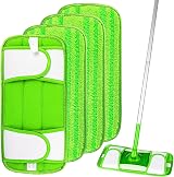 AIDEA 4pk Reusable Microfiber Mop Refills for Flash Speedmop 10-12 inch view 1