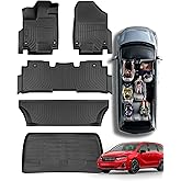 Car Floor Mats for Honda Odyssey: 2018-2026 Cargo Liner, Mini Passenger Van Accessories, All Weather 1st 2nd 3rd Row Rubber Floor Trunk Carpet for Odyssey 2018 2019 2020 2021 2022 2023 2024 2025 2026