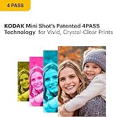 KODAK Mini 2 ERA 4PASS Portable Photo Printer Black 8 Sheets + 30 Sheet Bundle view 5
