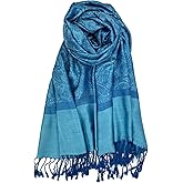 Plum Feathers Two Tone Vintage Paisley Pattern Pashmina Scarf