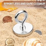FINDMAG Fishing Magnet 90KG 200LB Neodymium Rare Earth with Eye Bolt 1.76in view 2