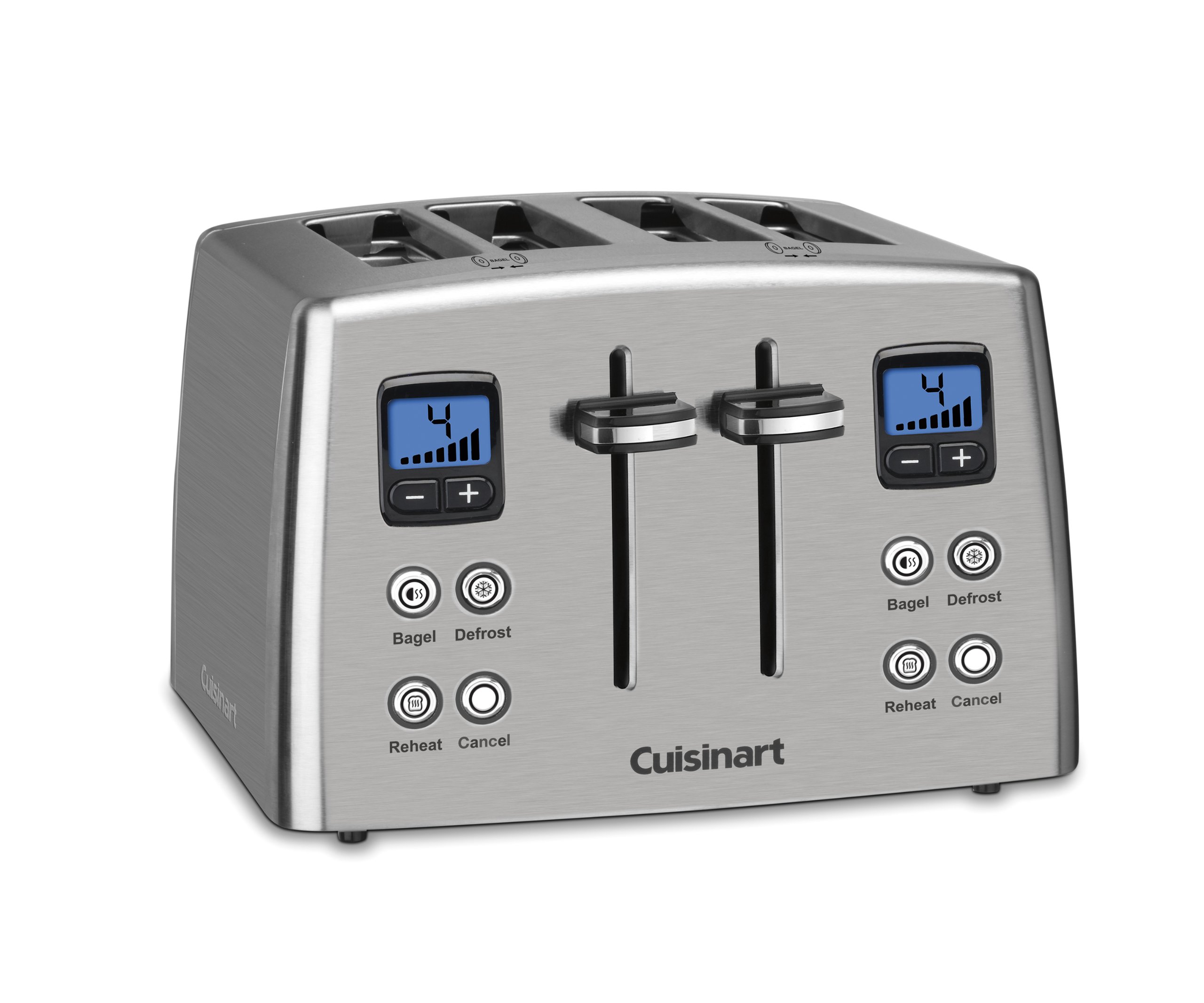 Cuisinart JK-17P1 Hervidor eléctrico inalámbrico, 1,7 litros, acero inoxidable y tostadora motorizada con cuenta regresiva de 4 rebanadas CPT-435P1, acero inoxidable