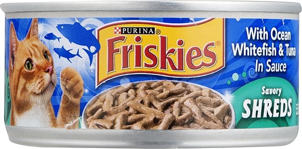 FRISKIES PURINA SAVORY SHREDS WITH OCEAN WHITEFISH & TUNA IN SAUCE CAT FOOD