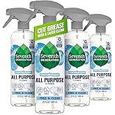 Seventh Generation All Purpose Cleaner, Biodegradable Formula, Free & Clear, 23 oz (Pack of 4)