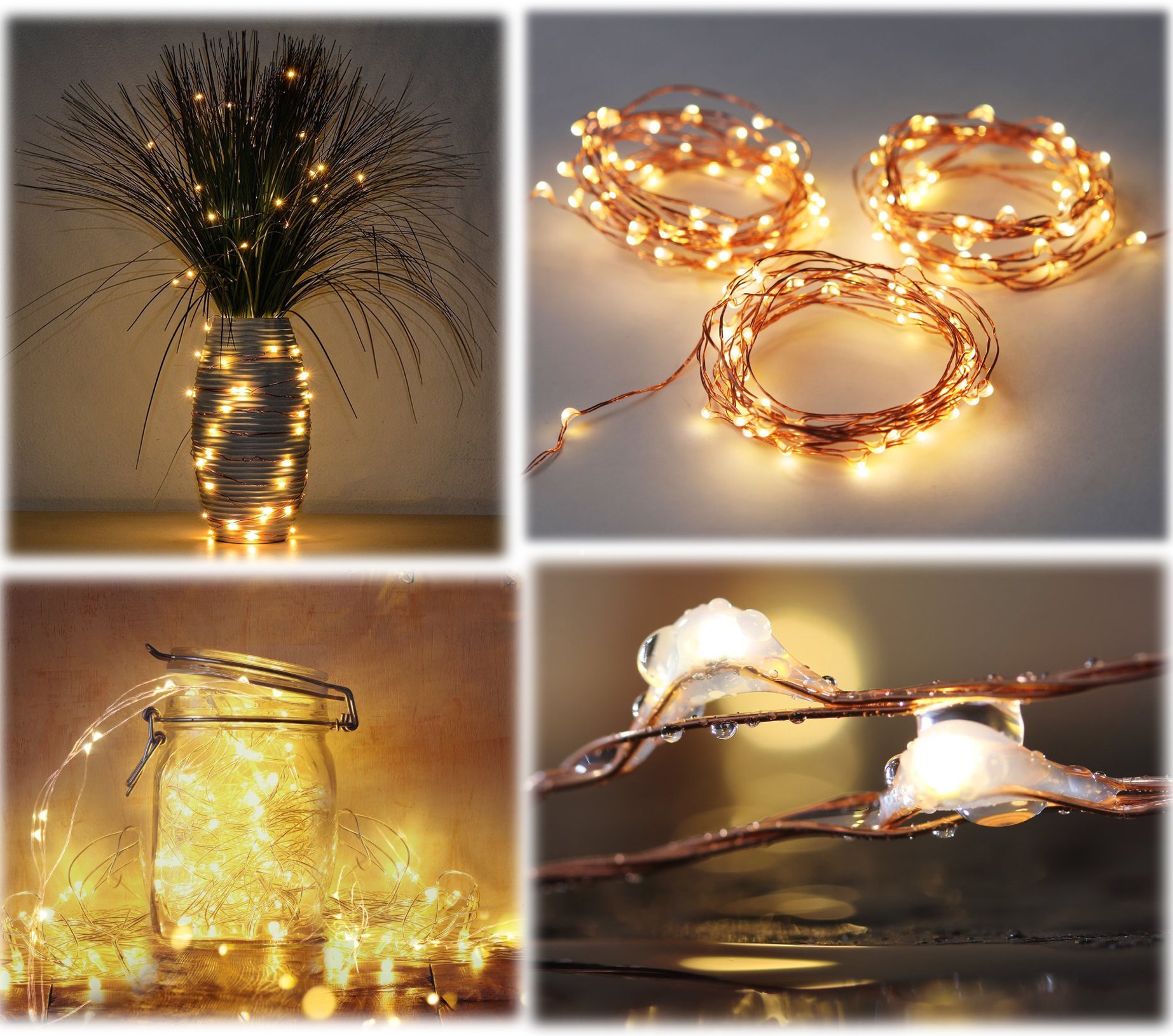 Pack of 6 Sets Fairy Lights Battery Operated Firefly String Lights 7.2