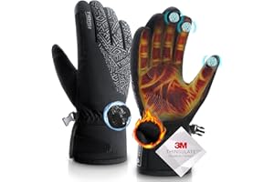 Benirap Winter Gloves -10°F 3M Thinsulate Warm Bike Touch Screen Water Resistant Windproof Thermal Gloves for Men Women Running Cycling Driving Hiking Outdoor Sports