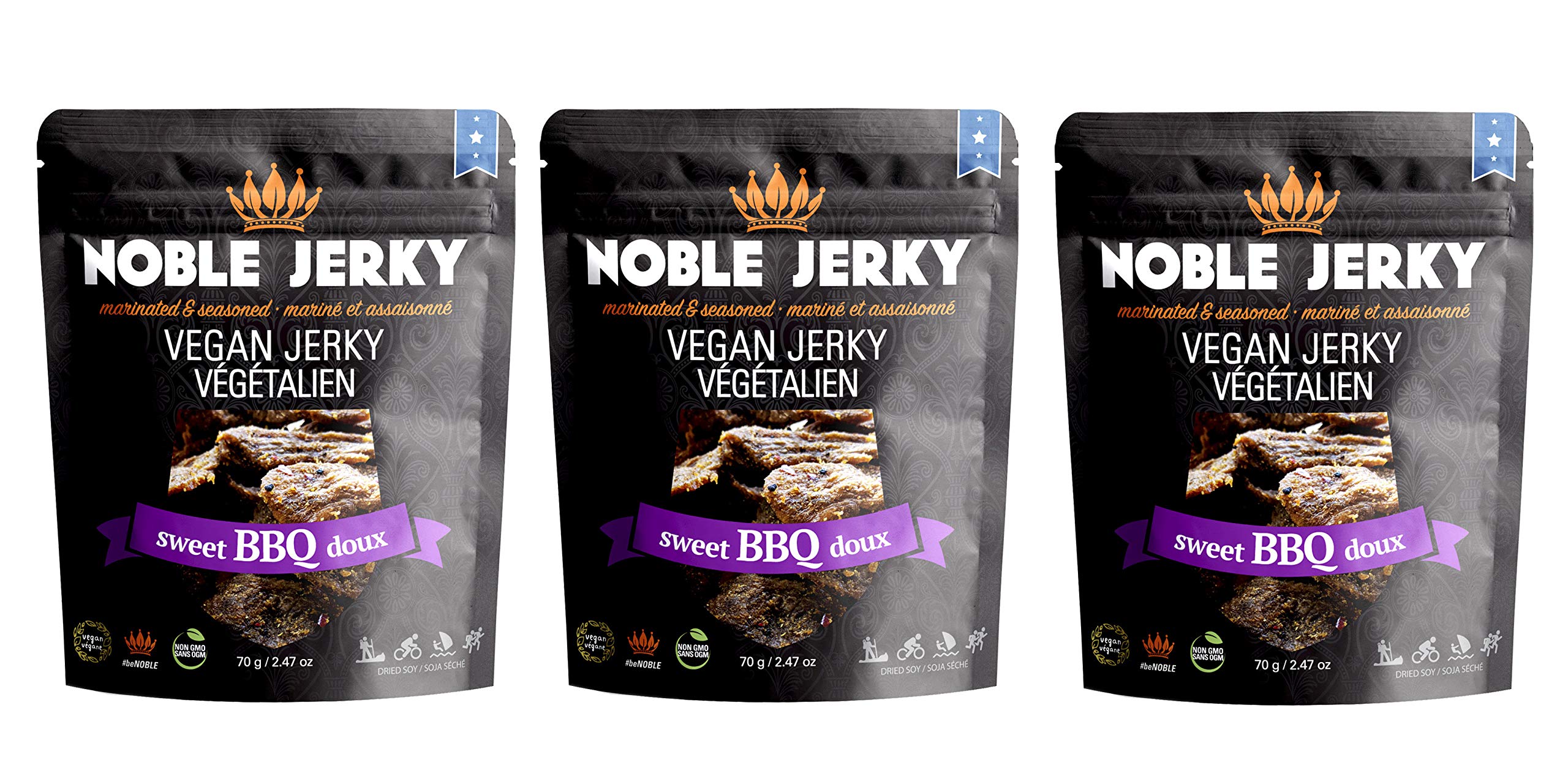 Noble Jerky 3 PACK Vegan Jerky Original Flavor Protein