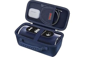 Elonbo Carrying Case for Blue Tees Golf Player+ GPS Speaker, Wireless Ultra Portable Bluetooth Travel Bag Golf Speaker and Rangefinder Storage Holder, Mesh Pocket Fits Charging Cable, Navy