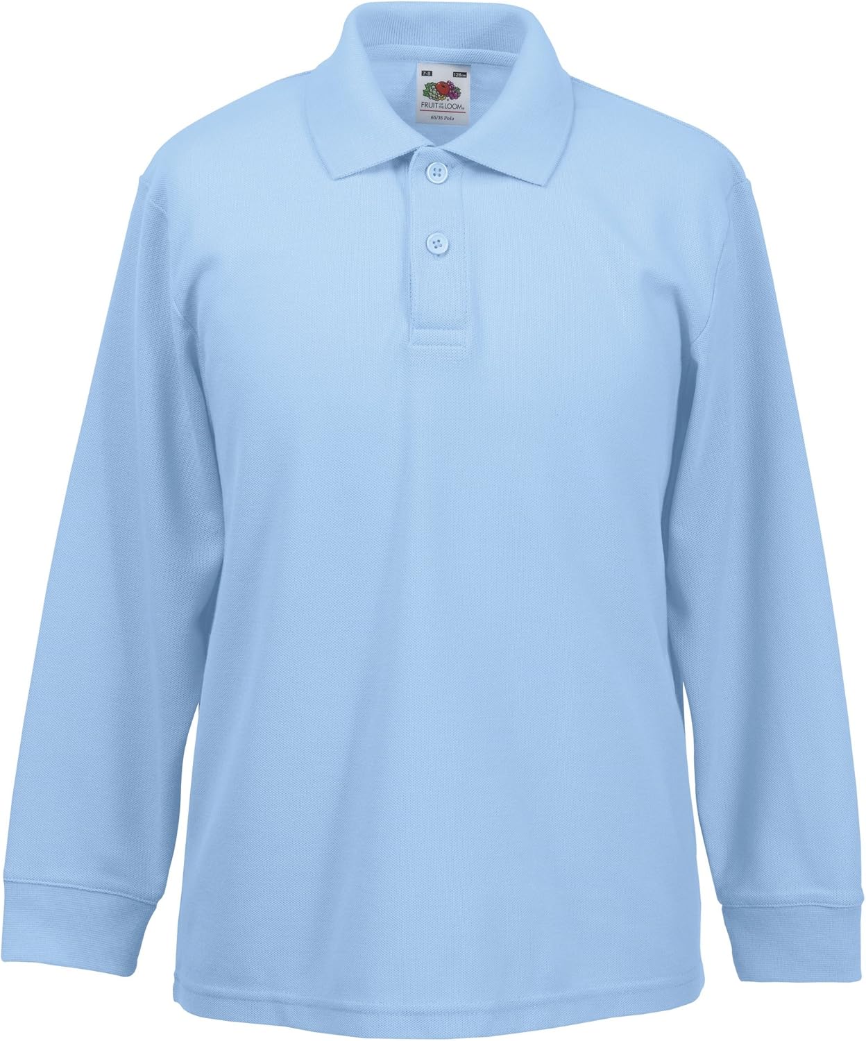 Childrens Polo Shirts Fruit Of The Loom Childrens Long Sleeve 65/35
