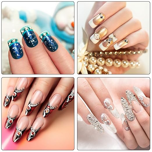 Bqtq Acrylpulver Fur Nagel Weiss Pink Klar Acryl Nagelset Glitzerpuder Falsche Nagelfeilen Strasssteine Nail Art Kit Dekoration Amazon De Beauty 