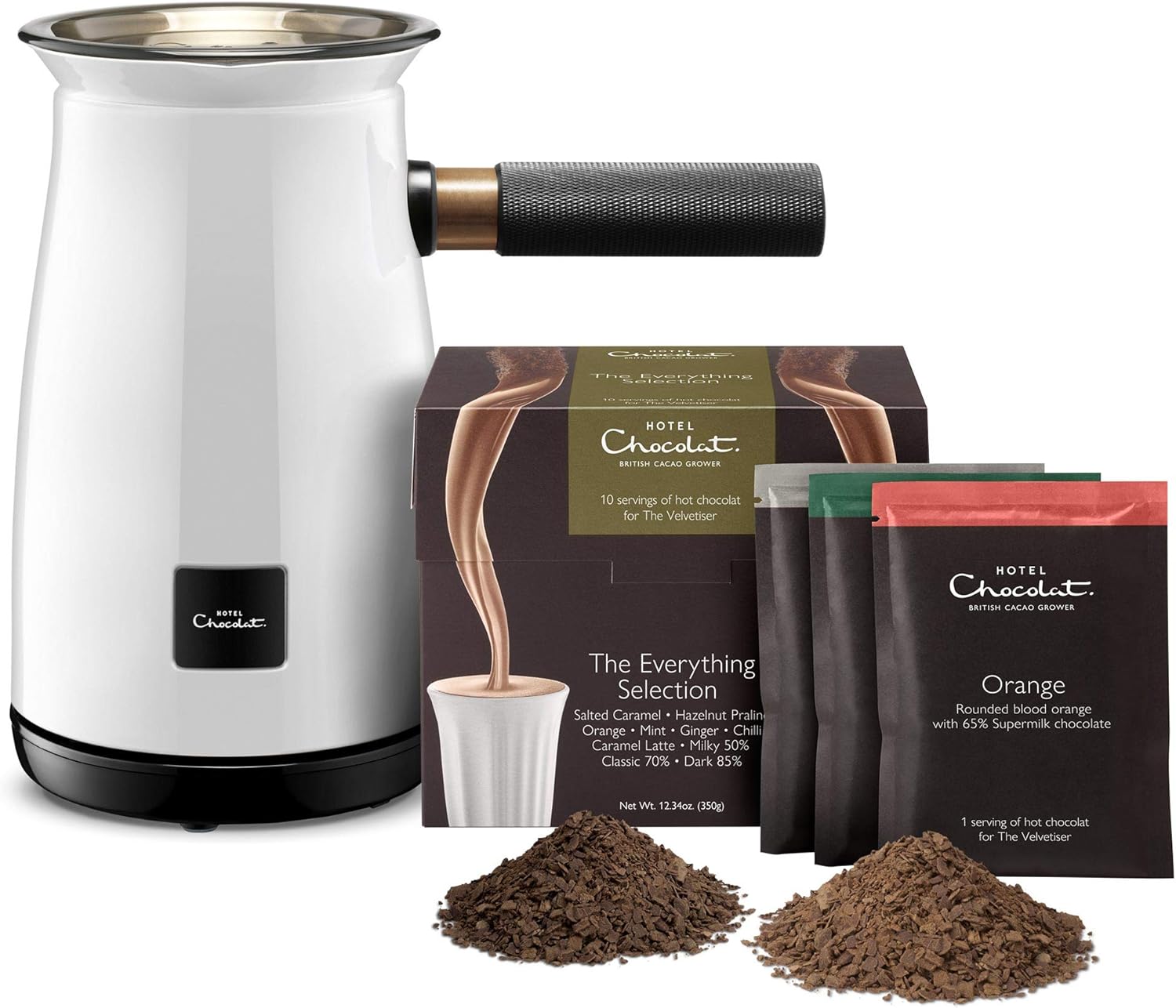 Hotel Chocolat 472754 Velvetiser Hot Chocolate Machine White Amazon Co Uk Kitchen Home
