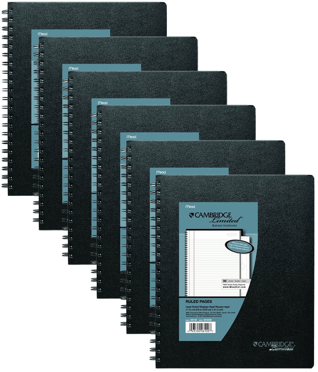 Mead Cambridge Business Notebook with Pocket Hardbound 8.25 x 11 Inches