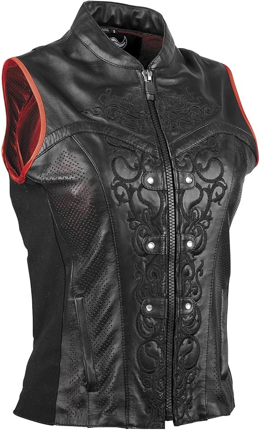 Speed and Strength Womens Motolisa Leather Vest XSmall Clothing