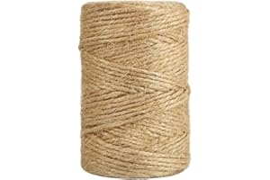 Vivifying Jute Twine, 328 Feet 3mm Strong Natural Garden Twine for Climbing Plants, Tomatoes, Crafts, Gift Wrapping and Decoration (Brown)