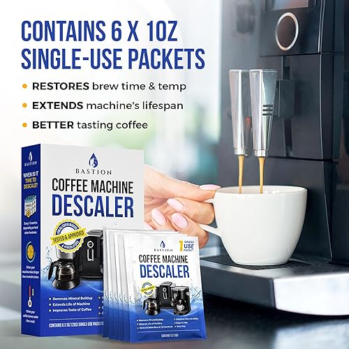 Descaling Powder Solution (6-Uses) Coffee Machine Descaler Cleaner