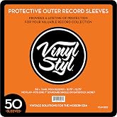 Vinyl Styl 12 Inch Vinyl Record Protective Outer Sleeves- Open Top - 50 Count (Clear)