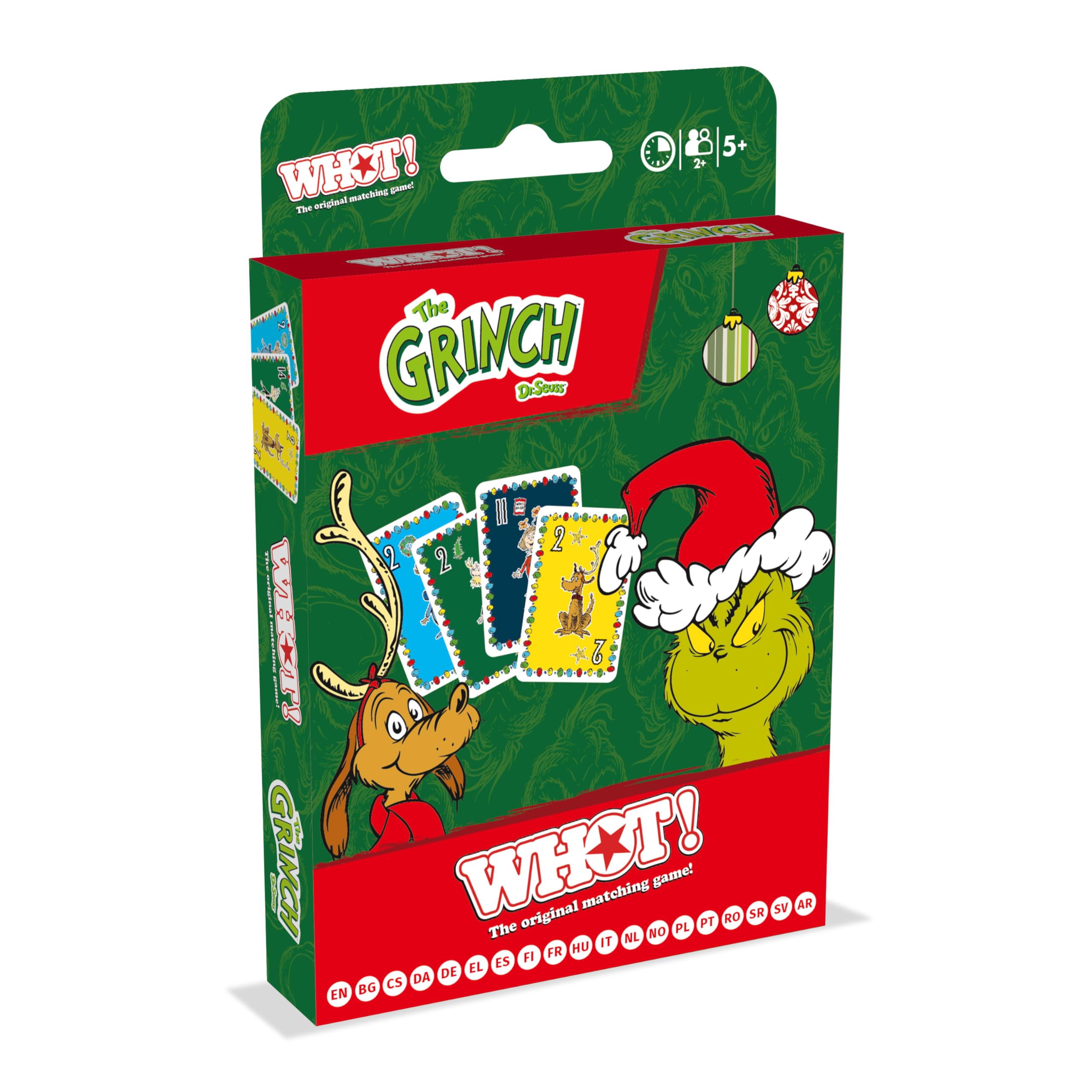 Waddingtons Number 1 The Grinch WHOT! Take turns matching shapes, numbers classic family game travel game great gift for ages 5 plus