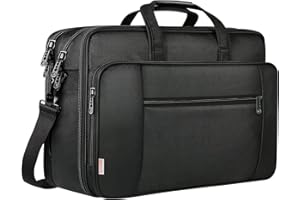 Taygeer 17 Inch Laptop Bag Briefcase Men Professional Waterproof Messenger Bag, Expandable Business Computer Bag ，Black