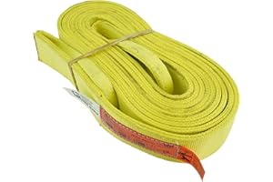 DD SLING & SUPPLY, INC. DD Sling. Multiple Sizes in Listing! (USA Made) 3" x 30', 2 Ply, Nylon Lifting Slings, Eye & Eye, Heavy Duty, 8900 lbs Vert, 7200 Choker, 17800 Basket (USA Nylon) (3"x30')