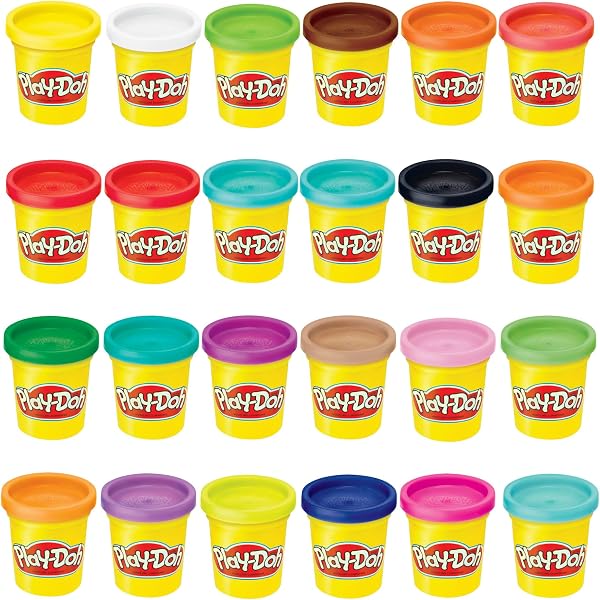 Play-Doh Modeling Compound 24-Pack Case of Colors, Non-Toxic, 3 Oz Cans of Assort. Colors, Back to School Classroom Supplies,