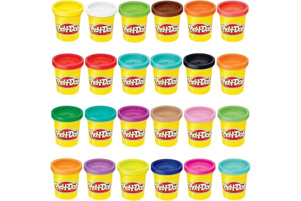 Play-Doh 24-Pack of Modeling Compound for Kids Toys for 2 Year Old and Up, 3-Ounce Cans, Great for Arts and Crafts, Party Fav