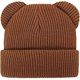 KARUNEL Baby Beanie Winter Knitted Hat with Bear Ear for Newborn Infant Toddler Boys Girls Soft Warm Skull Cap