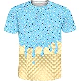 Move Dance Men Kids T-Shirts Ice Cream Crewneck Short Sleeve Summer Graphic Tees Top