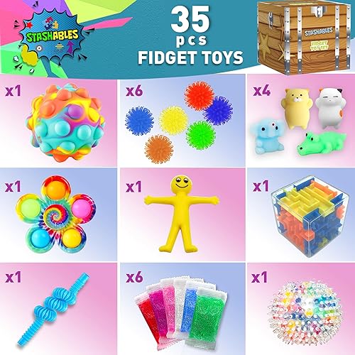 Sensory Fidget Toys Pack 35pcs Stress Relief and Anti Anxiety