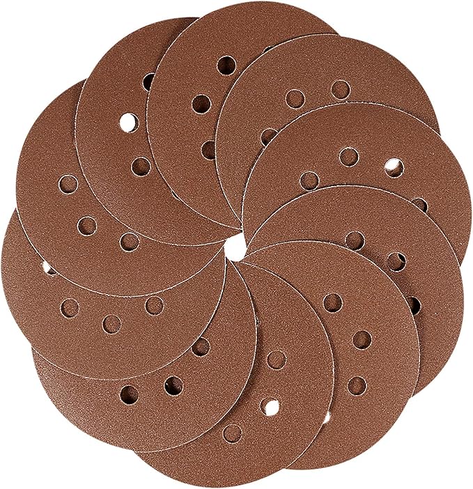 Baluue 40pcs/set 8 Hole Hook and Loop Sanding Disc Adhesive