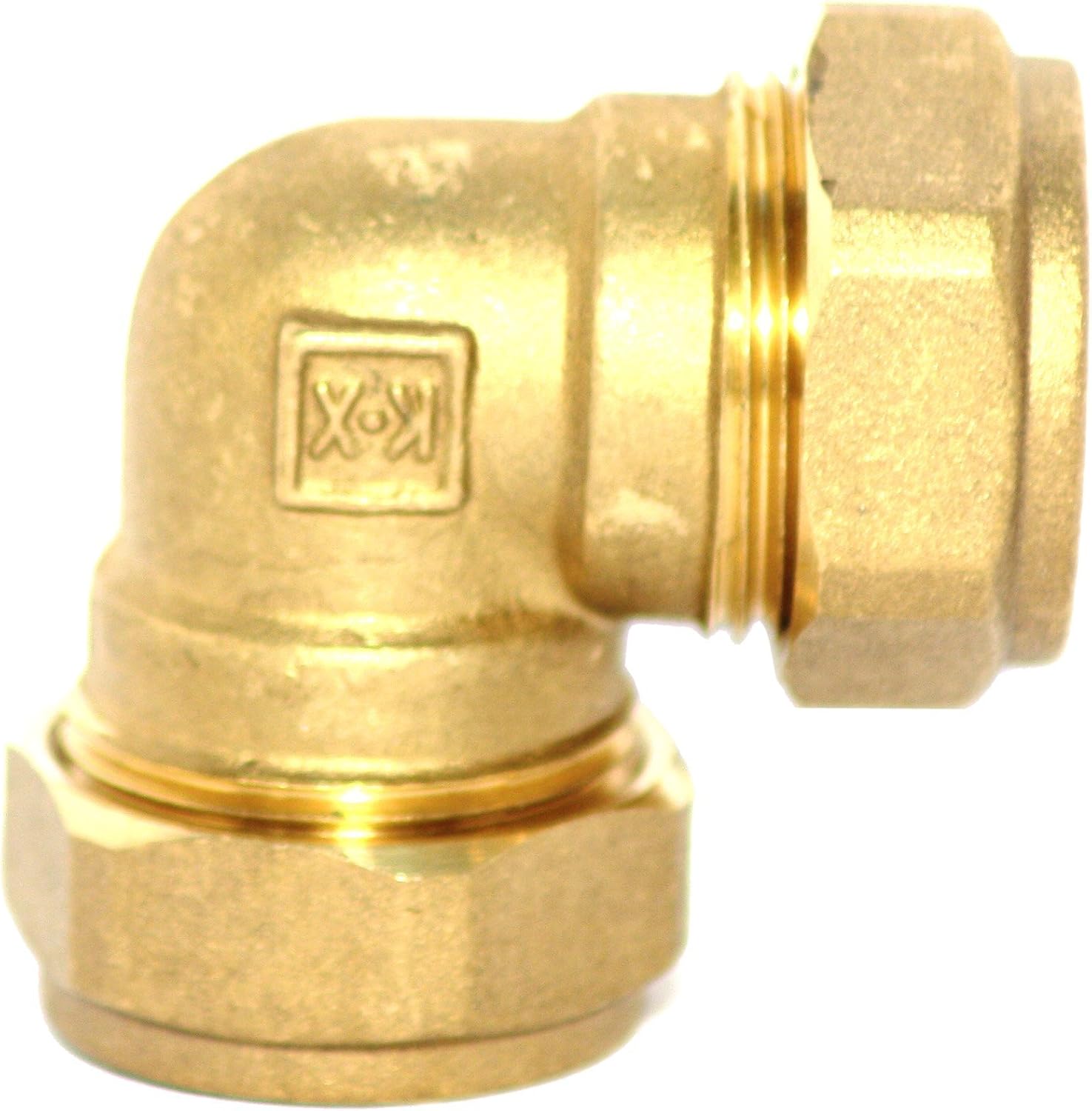Plumb Pak Compression Elbow 22mm - Pack of 3, Gold