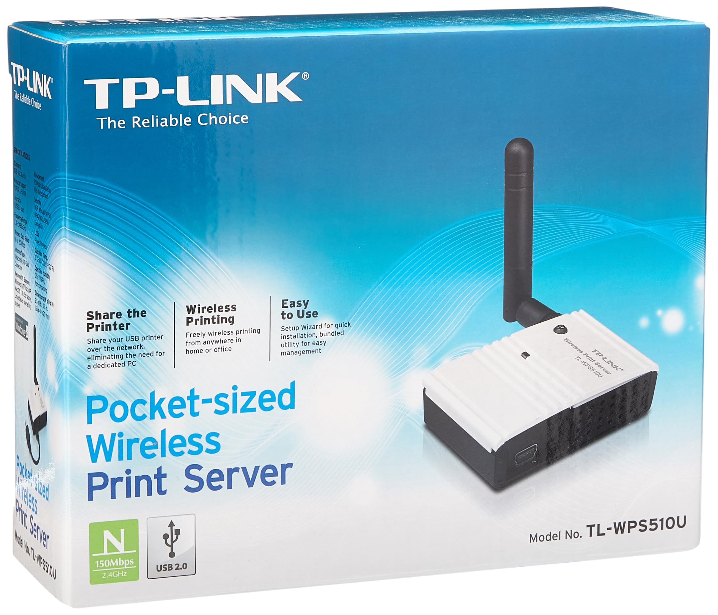 TP-LINK TL-WPS510U Single USB 2.0 Port Wireless Print Server