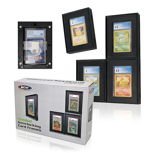 BCW Interlocking Card Frames - Black | Interlocking Frames Ideal for ...