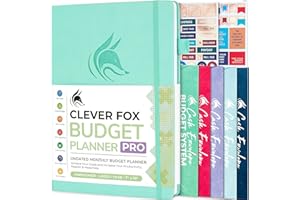 Clever Fox Budget Planner Pro – Financial Organizer + Cash Envelopes. Monthly Finance Journal, Expense Tracker & Personal Acc