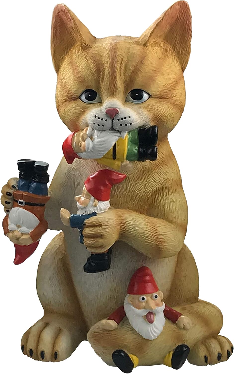 By Mark & Margot Mischievous Cat Garden Gnome Statue Figurine Best
