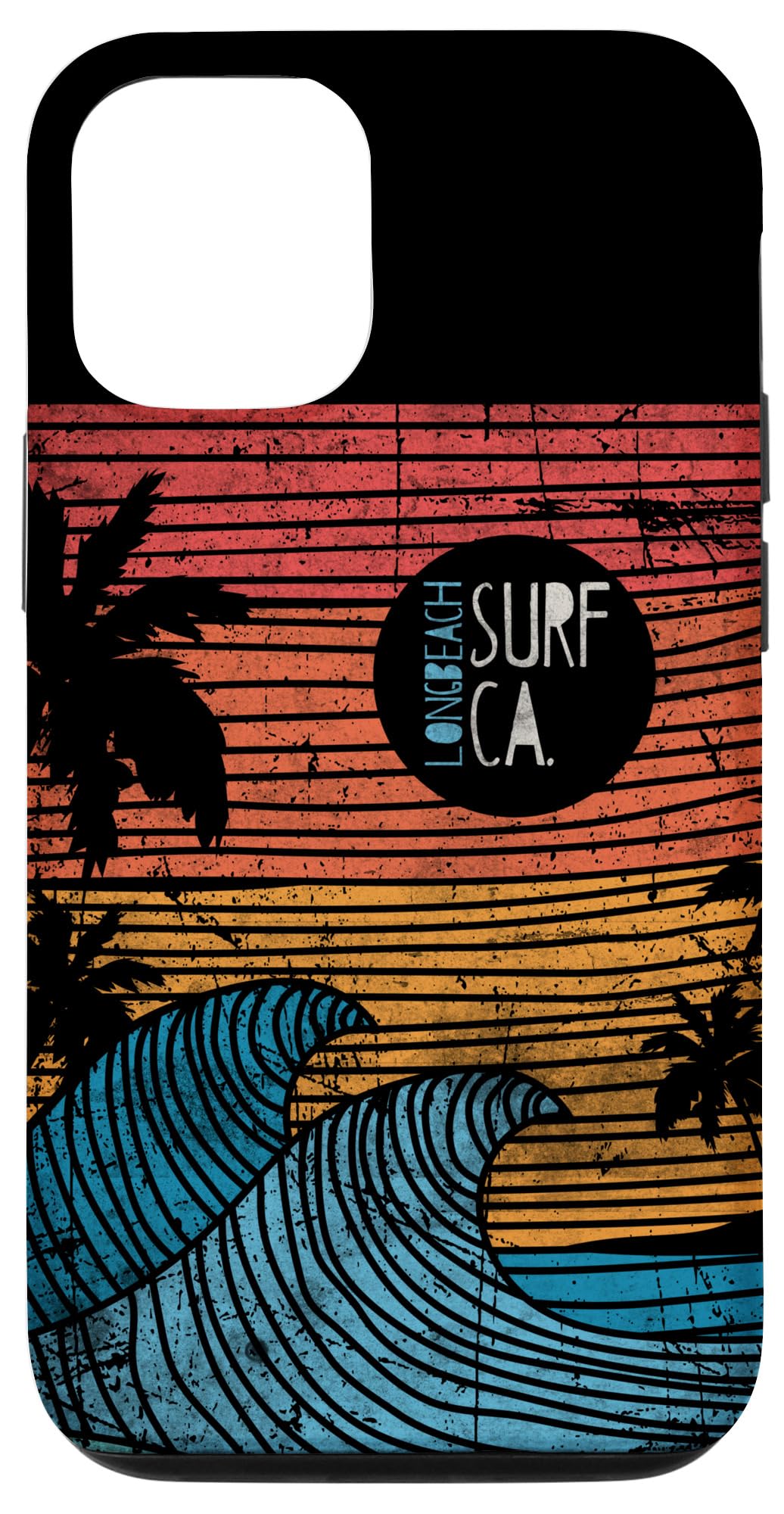 I Love California, Vintage Retro California Long Beach Surf Case for iPhone 12/12 Pro