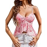 Avidlove Womens y2k Cami Top V Neck Sleeveless Blouse Shirts Irregular Ruffle Flowy Tank Camisole