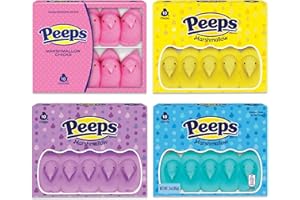 SNACKIVORE Easter Marshmallow Candy Variety 4 Pack (40 Chicks Total).