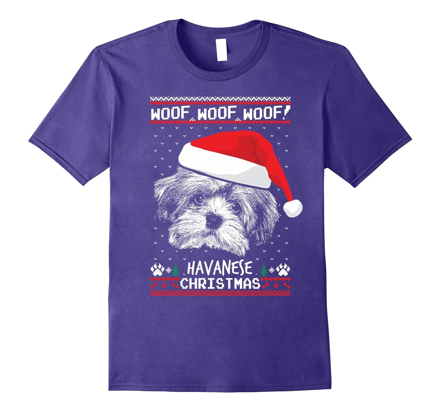 Woof Havanese Christmas Shirt Funny Xmas Gift-ANZ