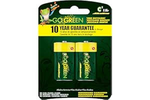 GO GREEN POWER INC. GoGreen Power (24003) Eco Friendly Alkaline C Batteries - No Lead, Cadmium or Mercury - Pack of 2