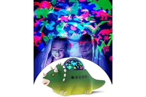 Eyesound Dinosaur Toys for Kids 3-5 Boys Projector Night Light for Kids Room, Toddler Birthday Gift 3, 4, 5, 6, 7 Year Old Boy Bedroom Decor Nightlight Music Toy-360 Rotate 7 Color Changing Dino Lamp