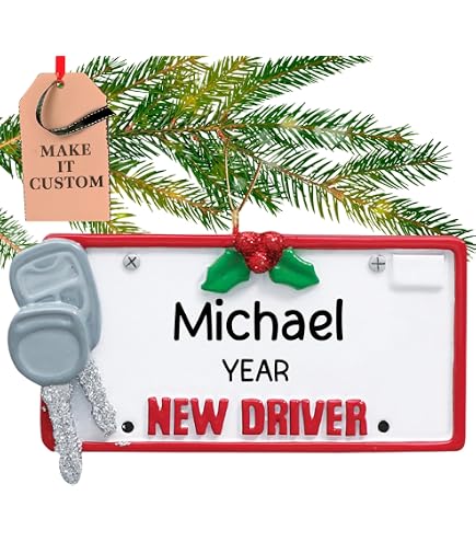 Personalized Blue Muscle Car Ornament ~ Hot Wheels Sport Car Ornament