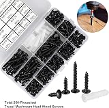 FandWay 360Pcs Self Tapping Screws Set M3-M5 Truss Head Wood Screws view 2