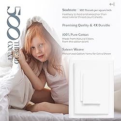 Mayfair Linen 500 Thread Count Cotton Sheet White